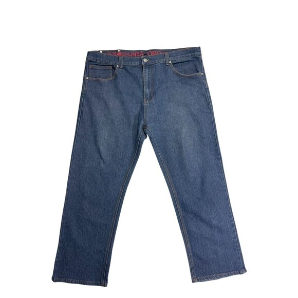 LU Relaxed Fit Straight Leg Jeans W40 X L30 Lightweight Denim By LU 70% Cotton 2 - Picture 1 of 8